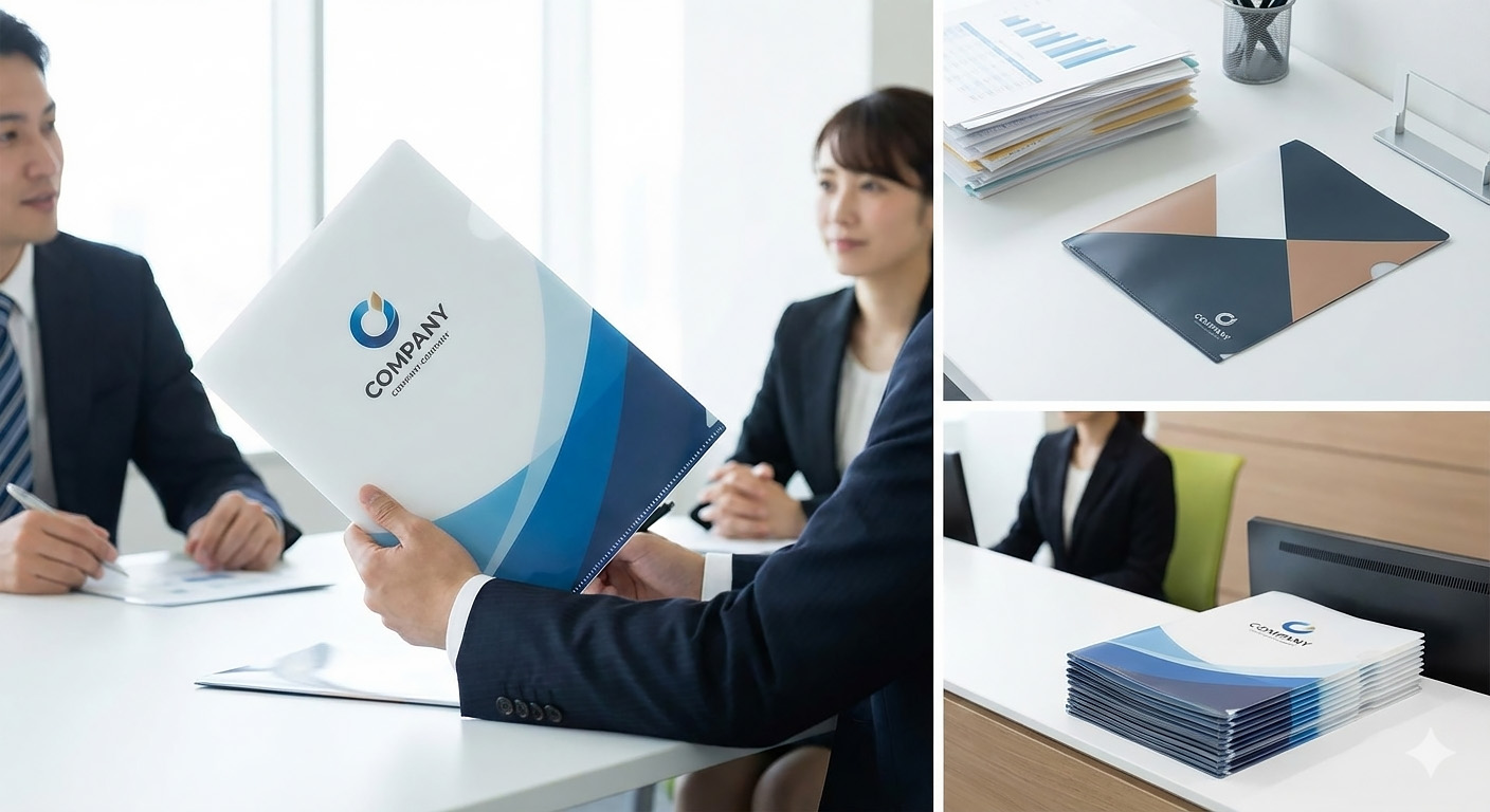 オリジナルクリアファイルの活用写真