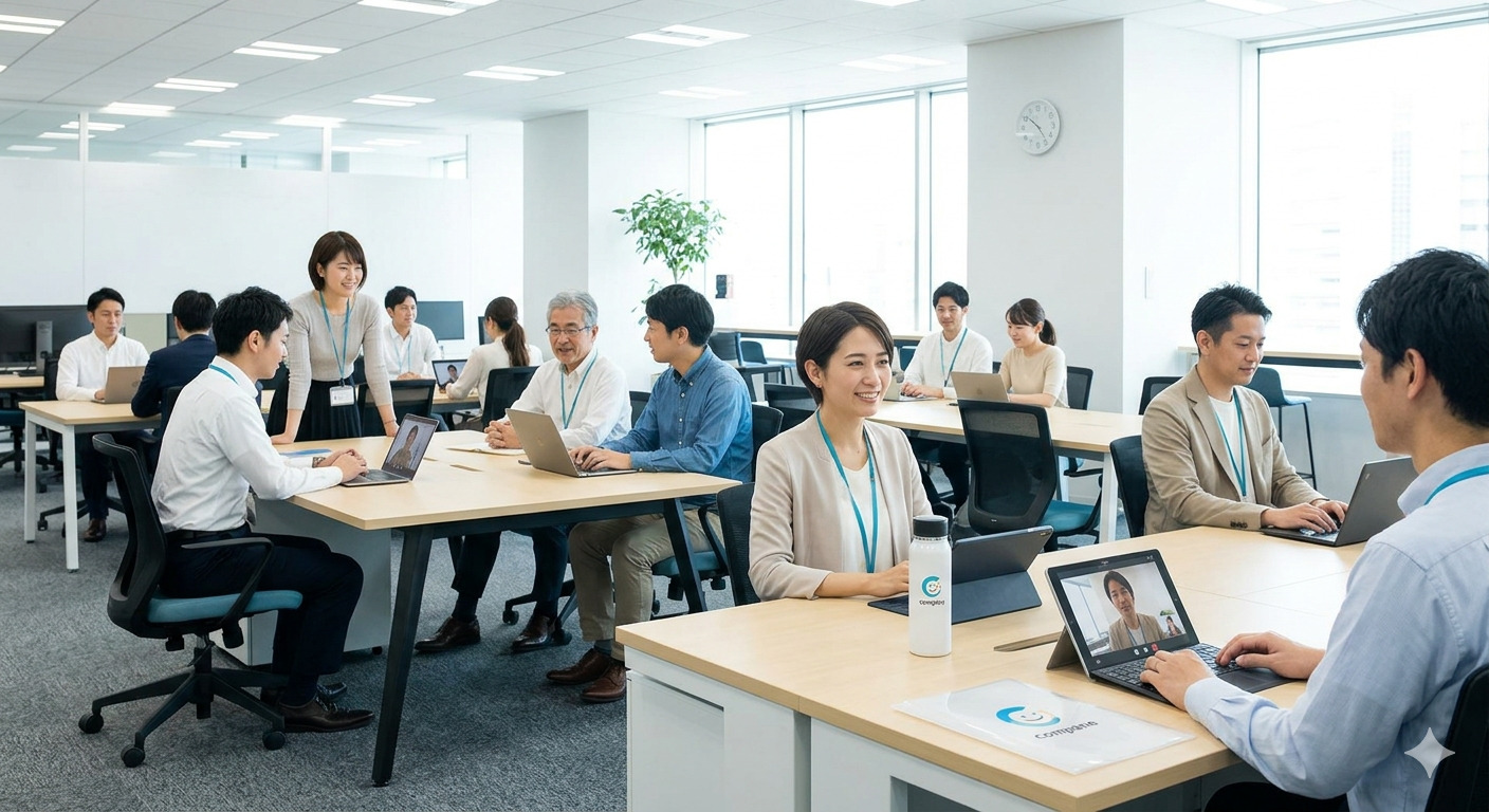 明るく協力的なオフィス風景