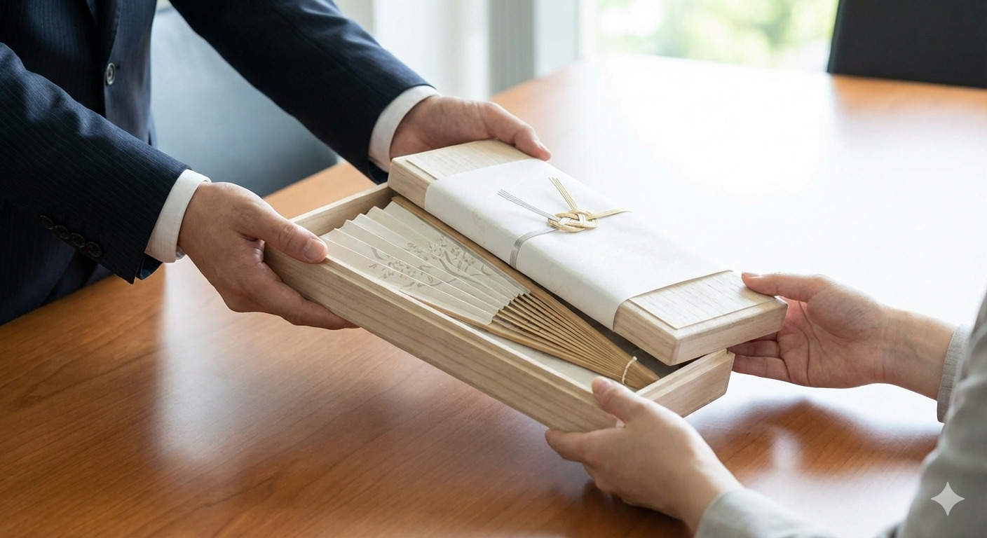 企業の記念品として桐箱に入った京都の伝統工芸品